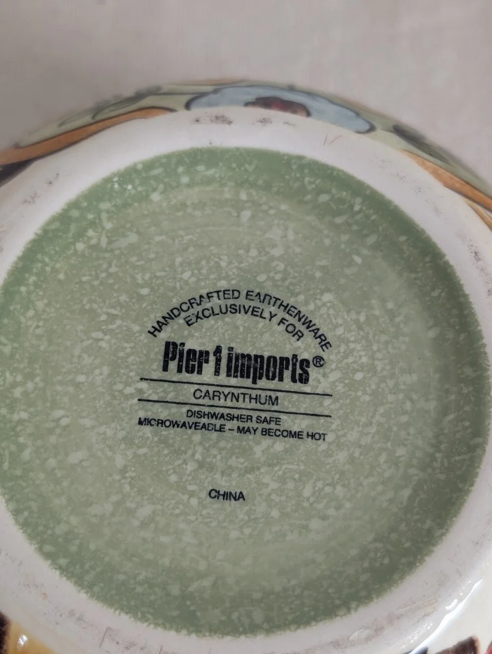 Pier 1 Imports Carynthum Hand Painted Earthenware Soup/Cereal Bowl 6